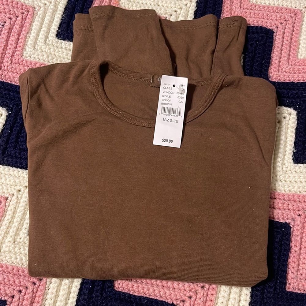 John Galt (Pacsun and Brandy Melville) long sleeve brown shirt